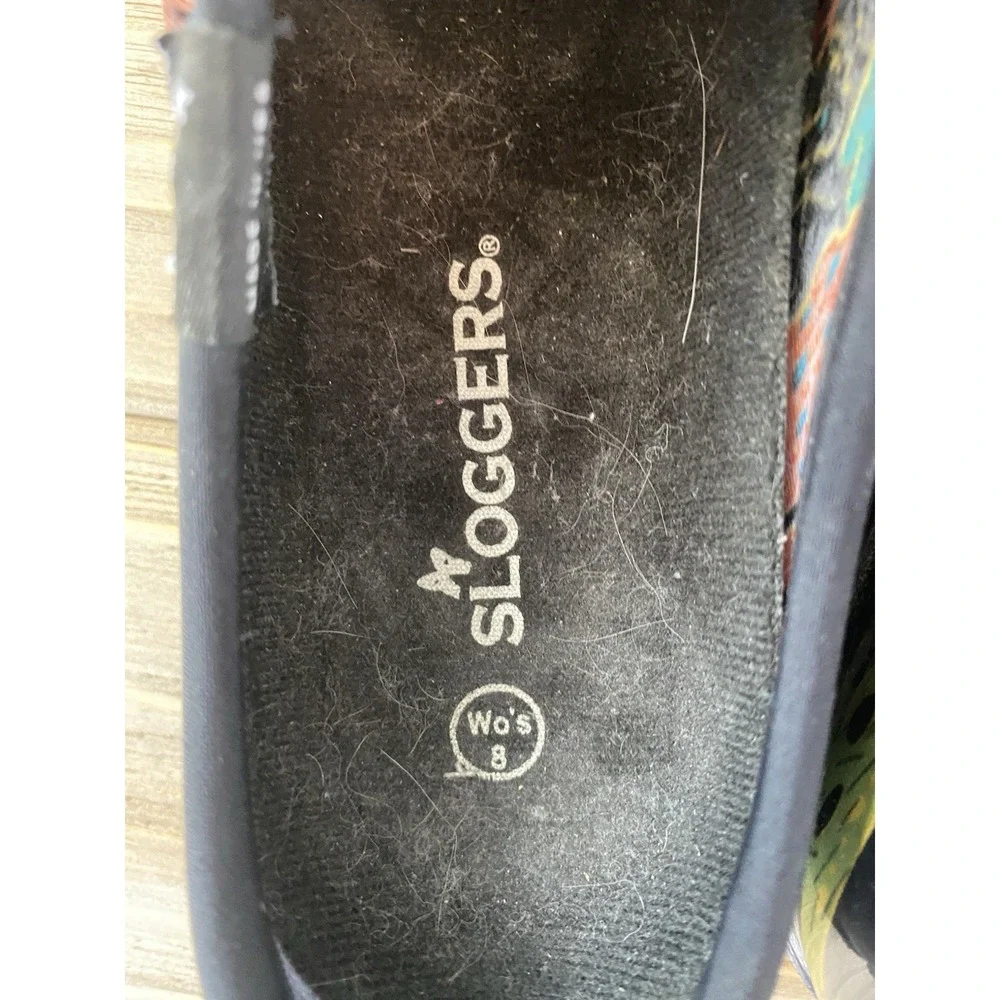 Sloggers Rubber Rain Garden Shoes Slip On Floral Black Comfort‎ Womens 8